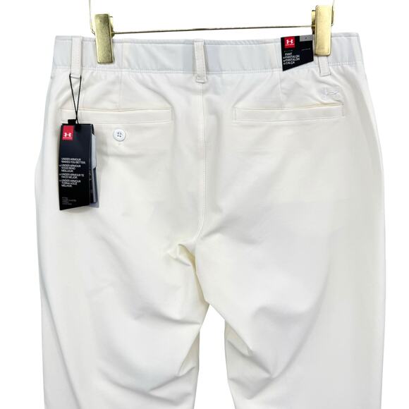 Under Armour NWT Women's Cream White Fitted Moisture Wicking Golf Pants 1272344 - Picture 6 of 11